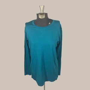 REI Women Turquoise Merino Base Layer Top